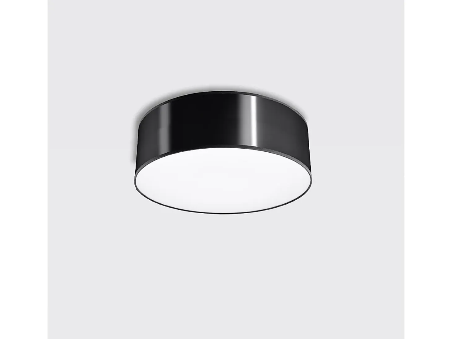 Lámparas de techo Cercle minimalista de CLORURO DE POLIVINILO - 1 fuentes luminosas 3000K - L.25 x A.11 cm - negro