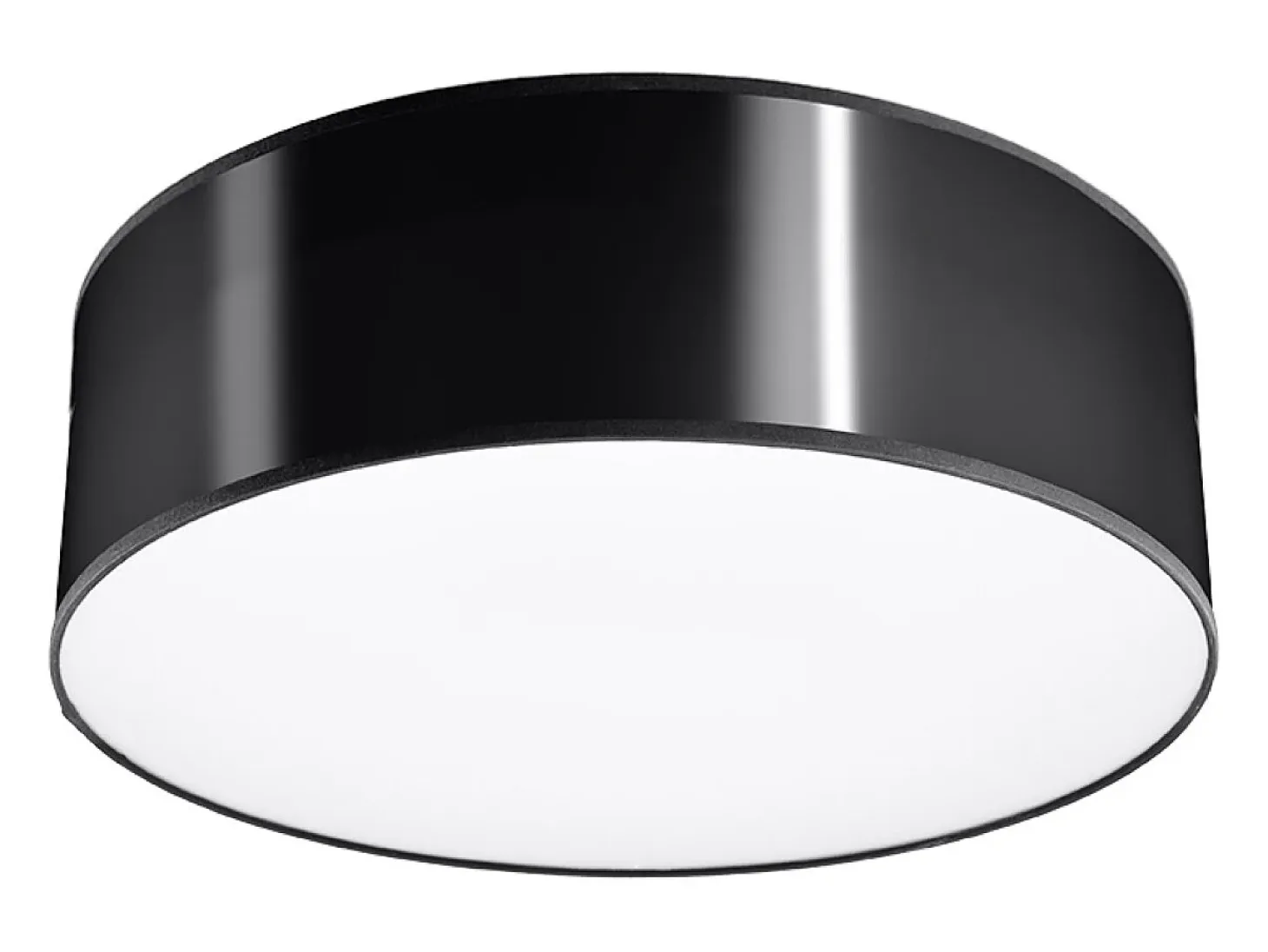 Lámparas de techo Cercle minimalista de CLORURO DE POLIVINILO - 1 fuentes luminosas 3000K - L.25 x A.11 cm - negro