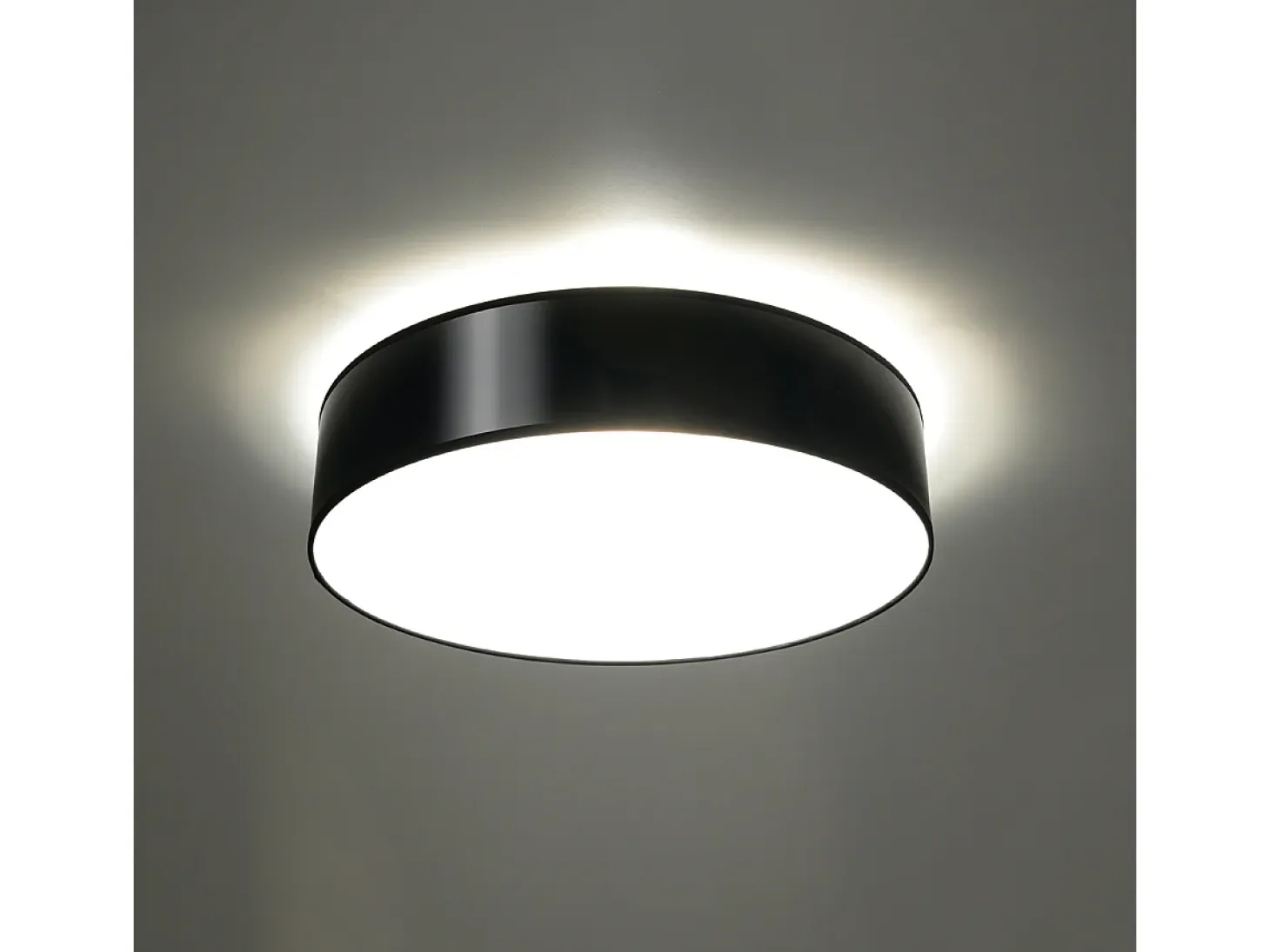 Lámparas de techo Cercle minimalista de CLORURO DE POLIVINILO - 4 fuentes luminosas 4000K - L.55 x A.11 cm - negro