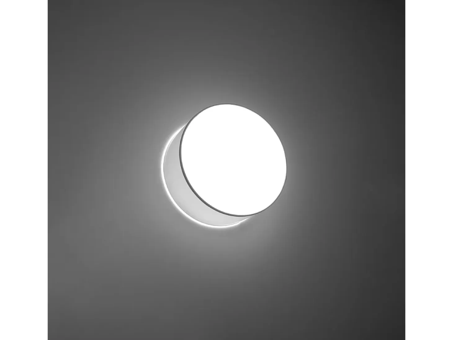 Lámparas de techo Cercle minimalista de CLORURO DE POLIVINILO - 1 fuentes luminosas 4000K - L.25 x A.11 cm - blanco