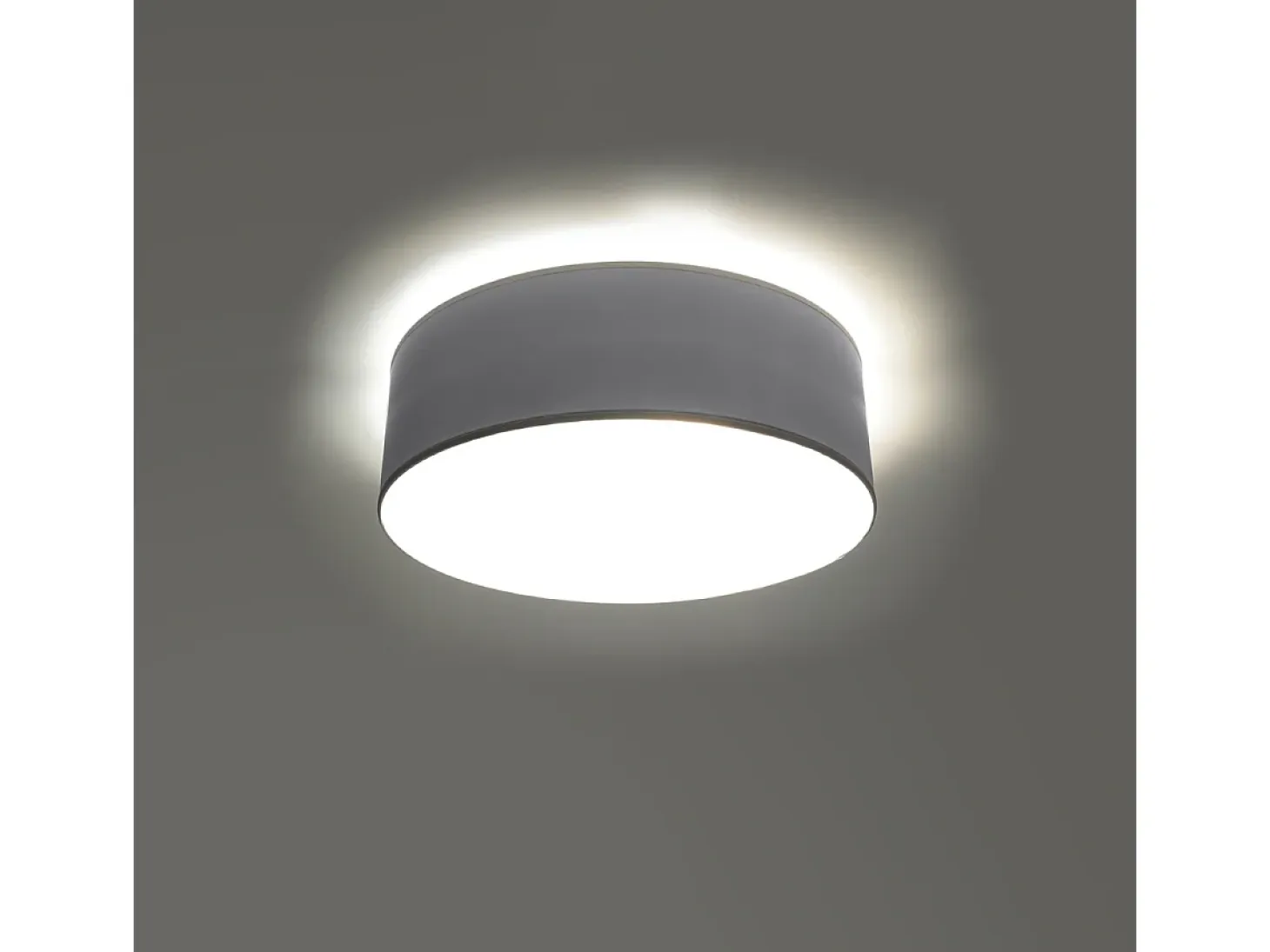 Lámparas de techo Cercle minimalista de CLORURO DE POLIVINILO - 1 fuentes luminosas 4000K - L.25 x A.11 cm - gris