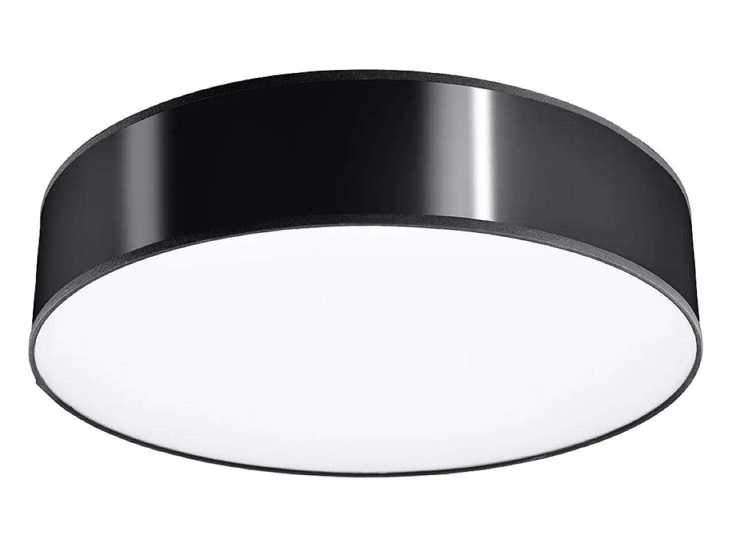 Lámparas de techo Cercle minimalista de CLORURO DE POLIVINILO - 4 fuentes luminosas 3000K - L.55 x A.11 cm - negro