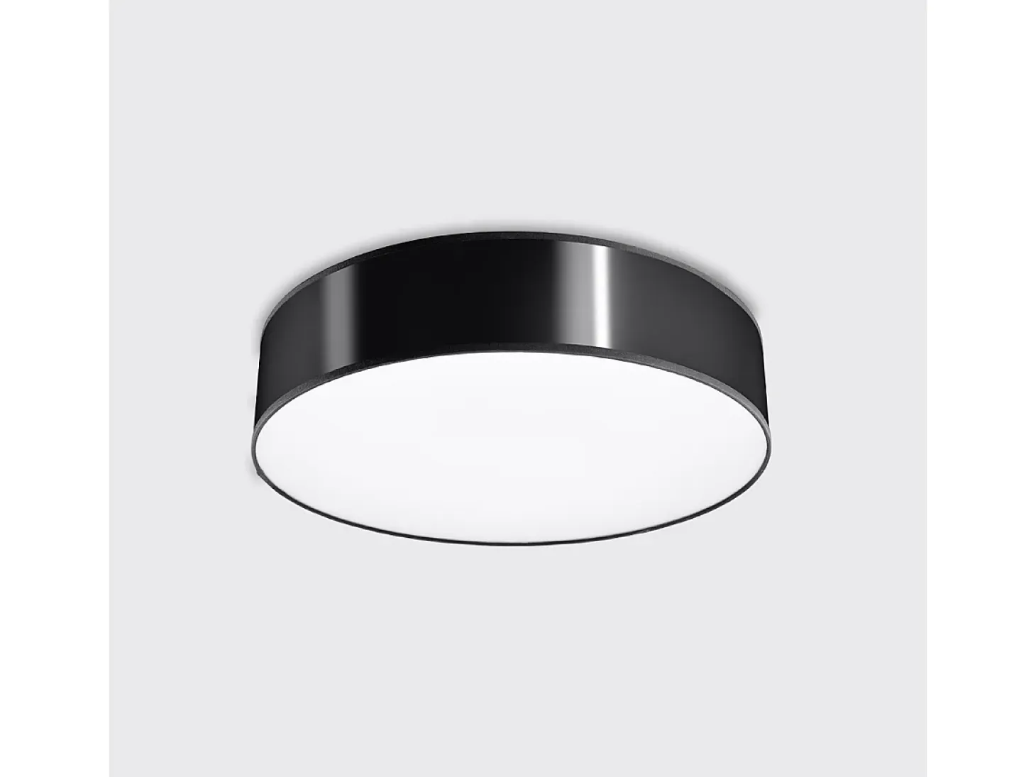 Lámparas de techo Cercle minimalista de CLORURO DE POLIVINILO - 4 fuentes luminosas 3000K - L.55 x A.11 cm - negro