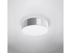 Lámparas de techo Cercle minimalista de CLORURO DE POLIVINILO - 2 fuentes luminosas 3000K - L.35 x A.11 cm - gris