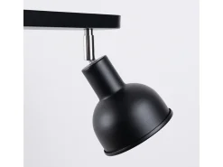 Lámparas De Techo Elba Desván De Acero - 2 Fuentes Luminosas - L.47 X A.18,5 Cm - Negro