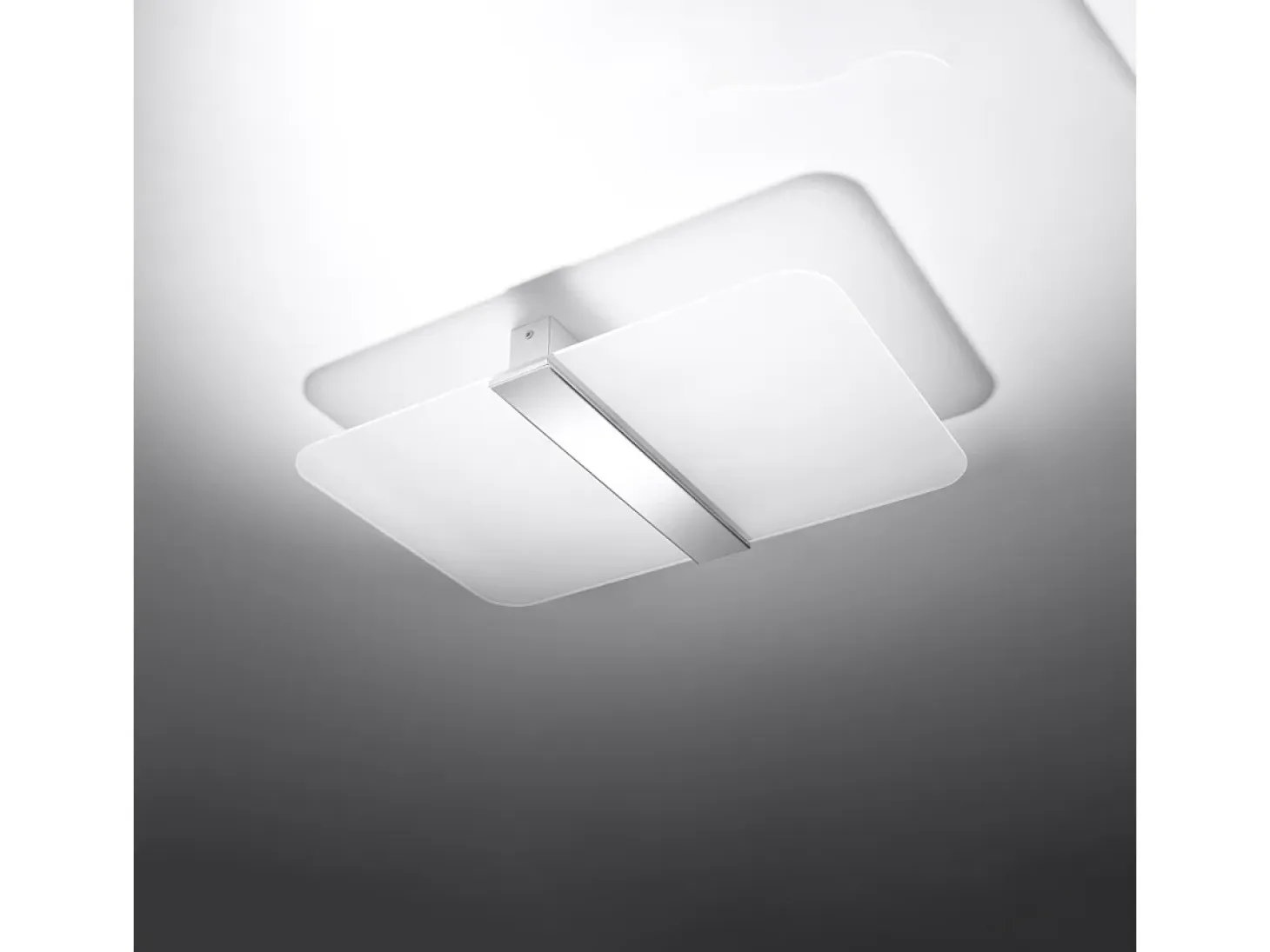 Lámparas de techo Feralia moderno de acero/vidrio - 4 fuentes luminosas 3000K - L.45 x A.5,5 cm - cromo