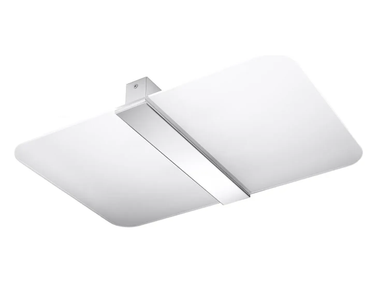 Lámparas de techo Feralia moderno de acero/vidrio - 4 fuentes luminosas 4000K - L.45 x A.5,5 cm - cromo