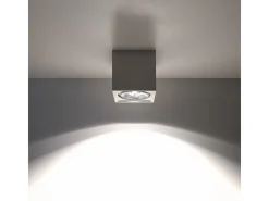 Lámparas de techo Flaix moderno de cerámica - 1 fuentes luminosas 4000K - L.14 x A.14 cm - blanco
