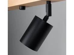 Lámparas de techo Flare moderno de acero/madera - 4 fuentes luminosas 4000K - L.96 x A.17,5 cm - madera negra