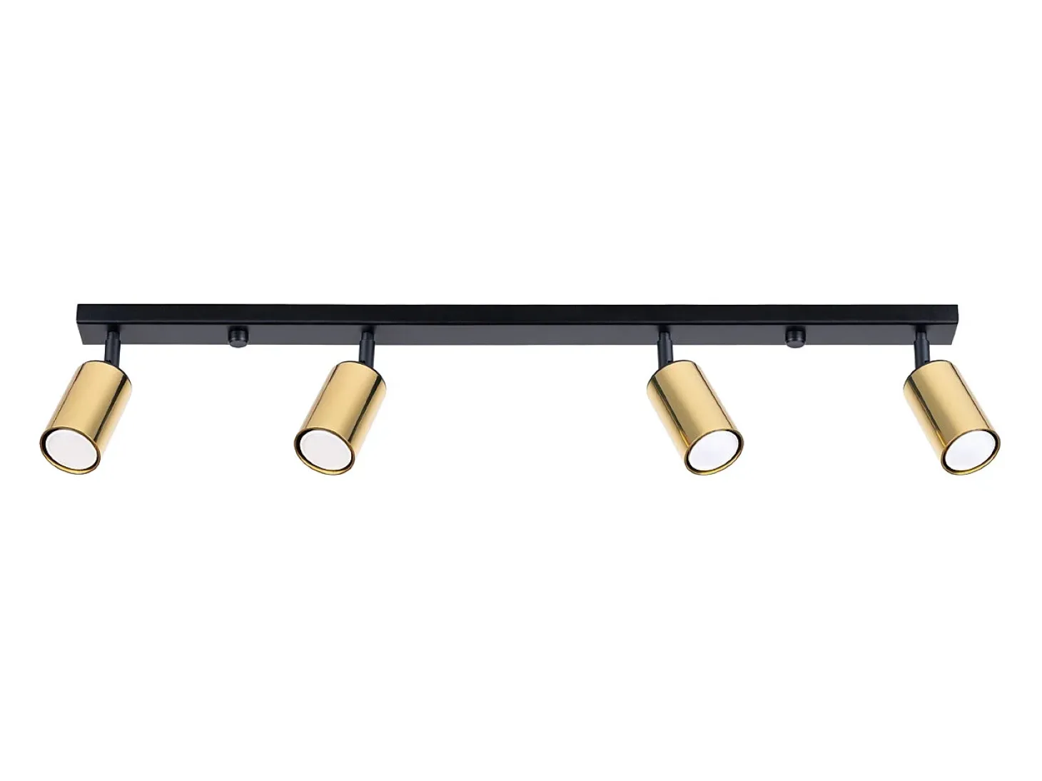 Lámparas de techo Glois moderno de acero - 4 fuentes luminosas 4000K - L.82 x A.18,5 cm - oro negro