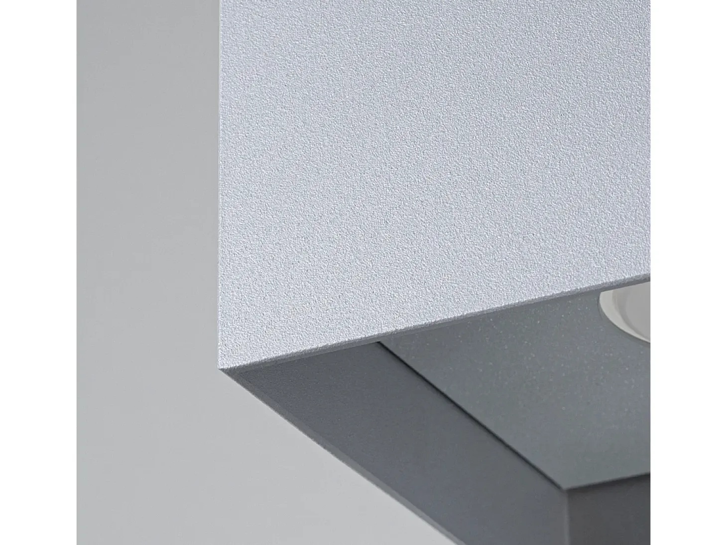 Lámparas De Techo Hati Minimalista De Aluminio - 1 Fuentes Luminosas - L.10 X A.10 Cm - Gris