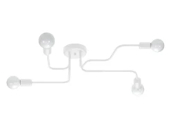 Lámparas de techo Infinix industrial de acero - 4 fuentes luminosas 4000K - L.78 x A.15,5 cm - blanco