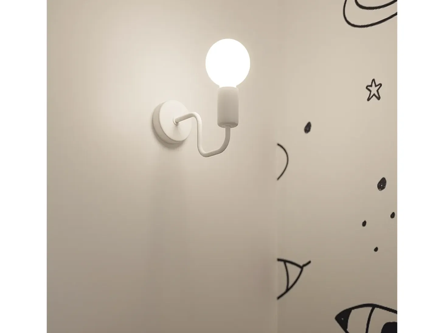 Lámparas de techo Infinix industrial de acero - 6 fuentes luminosas 4000K - L.80 x A.15,5 cm - blanco
