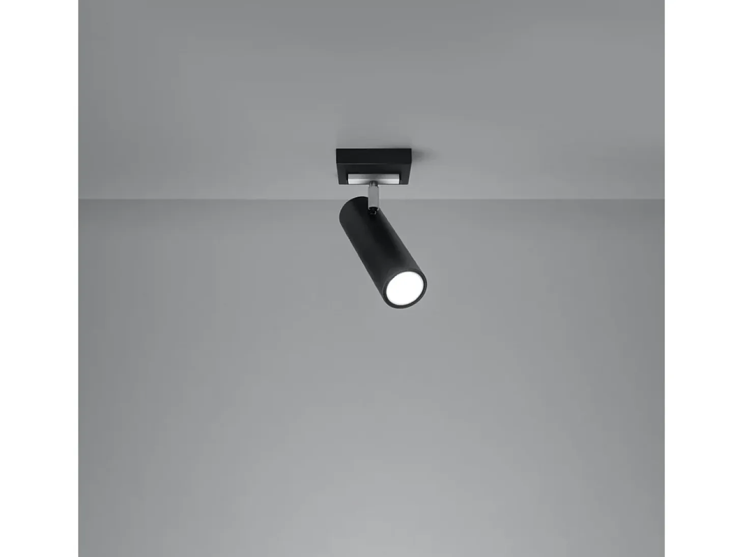 Lámparas de techo Invicta moderno de acero - 1 fuentes luminosas 4000K - L.8 x A.20 cm - negro