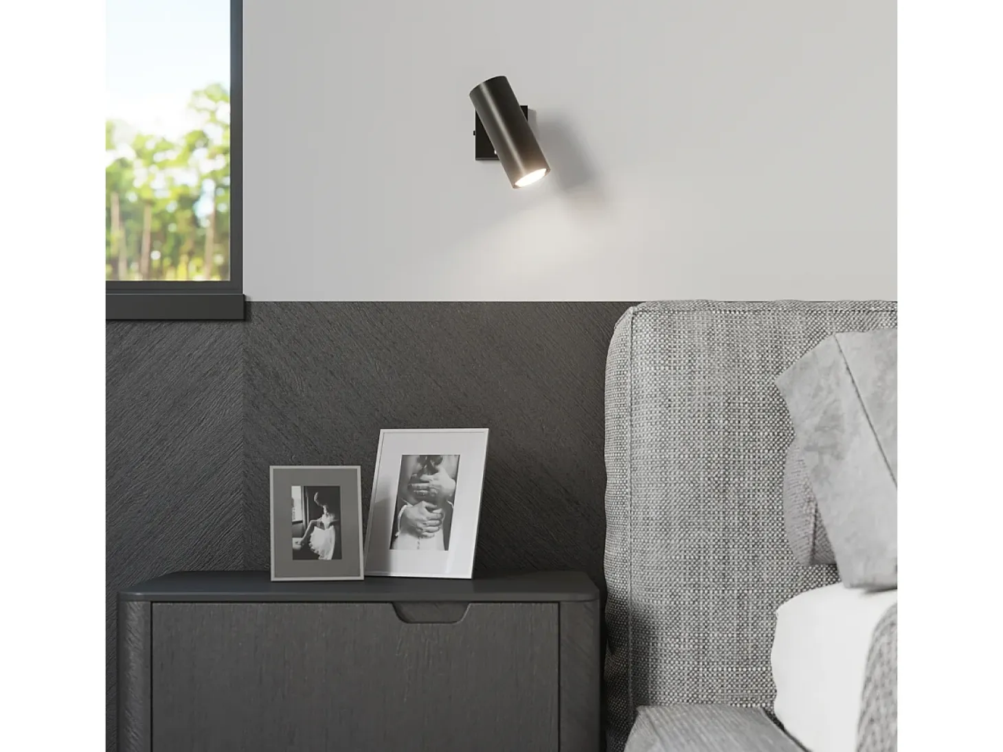 Lámparas de techo Invicta moderno de acero - 2 fuentes luminosas 3000K - L.30 x A.20 cm - negro