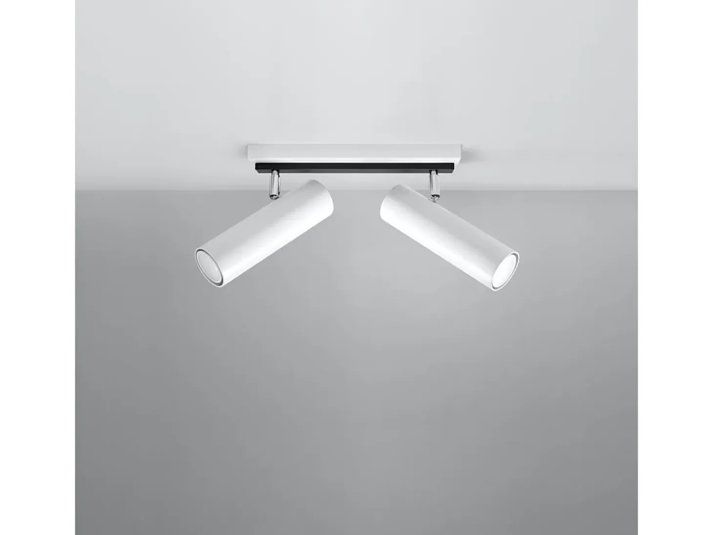 Lámparas de techo Invicta moderno de acero - 2 fuentes luminosas 3000K - L.30 x A.20 cm - blanco