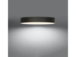 Lámparas de techo Kalmaris minimalista de tela/vidrio/acero - 6 fuentes luminosas 4000K - L.100 x A.20 cm - negro
