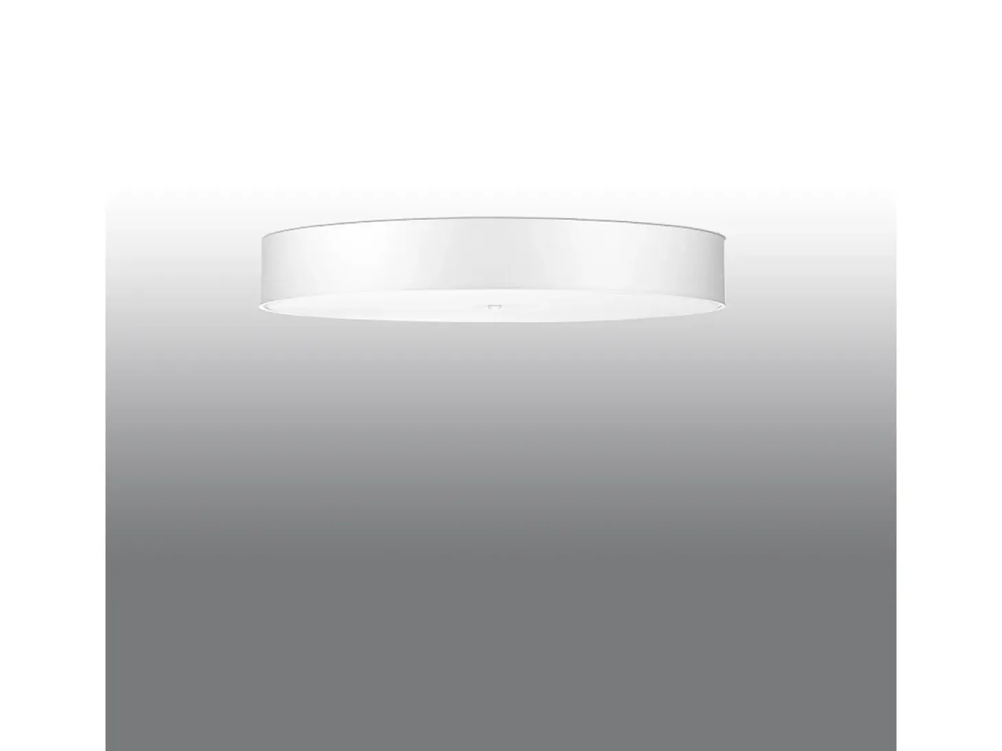 Lámparas de techo Kalmaris minimalista de tela/vidrio/acero - 6 fuentes luminosas 3000K - L.100 x A.20 cm - blanco