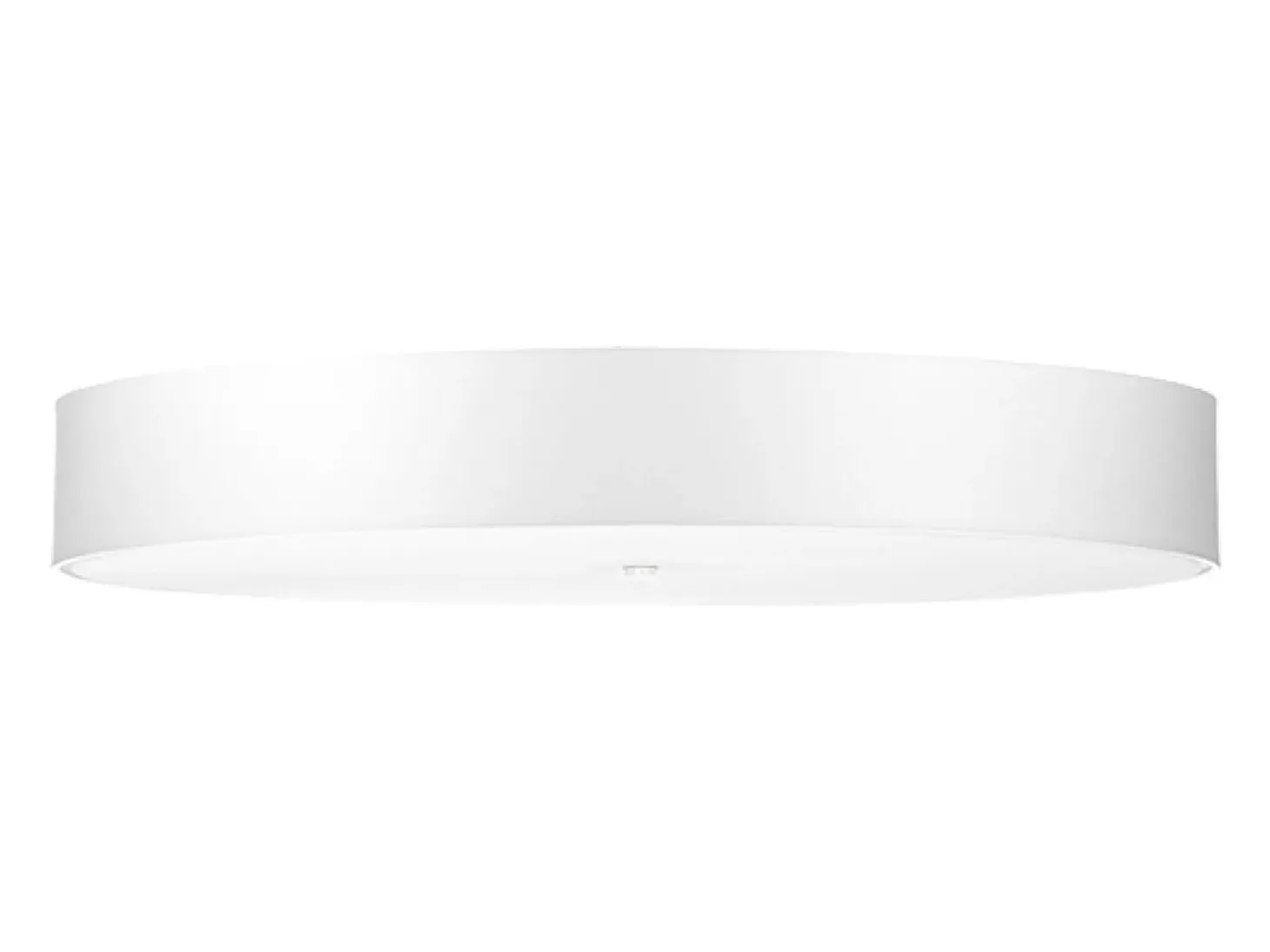 Lámparas de techo Kalmaris minimalista de tela/vidrio/acero - 6 fuentes luminosas 3000K - L.100 x A.20 cm - blanco