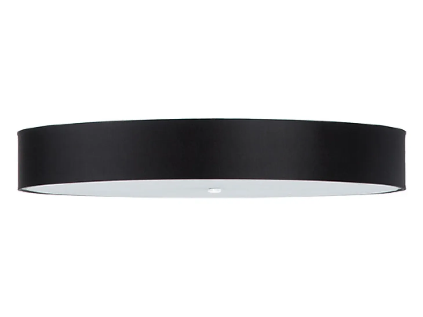 Lámparas de techo Kalmaris minimalista de tela/vidrio/acero - 6 fuentes luminosas 3000K - L.100 x A.20 cm - negro