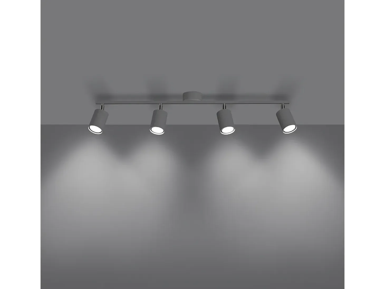 Lámparas De Techo Lemmi Moderno De Acero - 4 Fuentes Luminosas - L.100 X A.20 Cm - Blanco