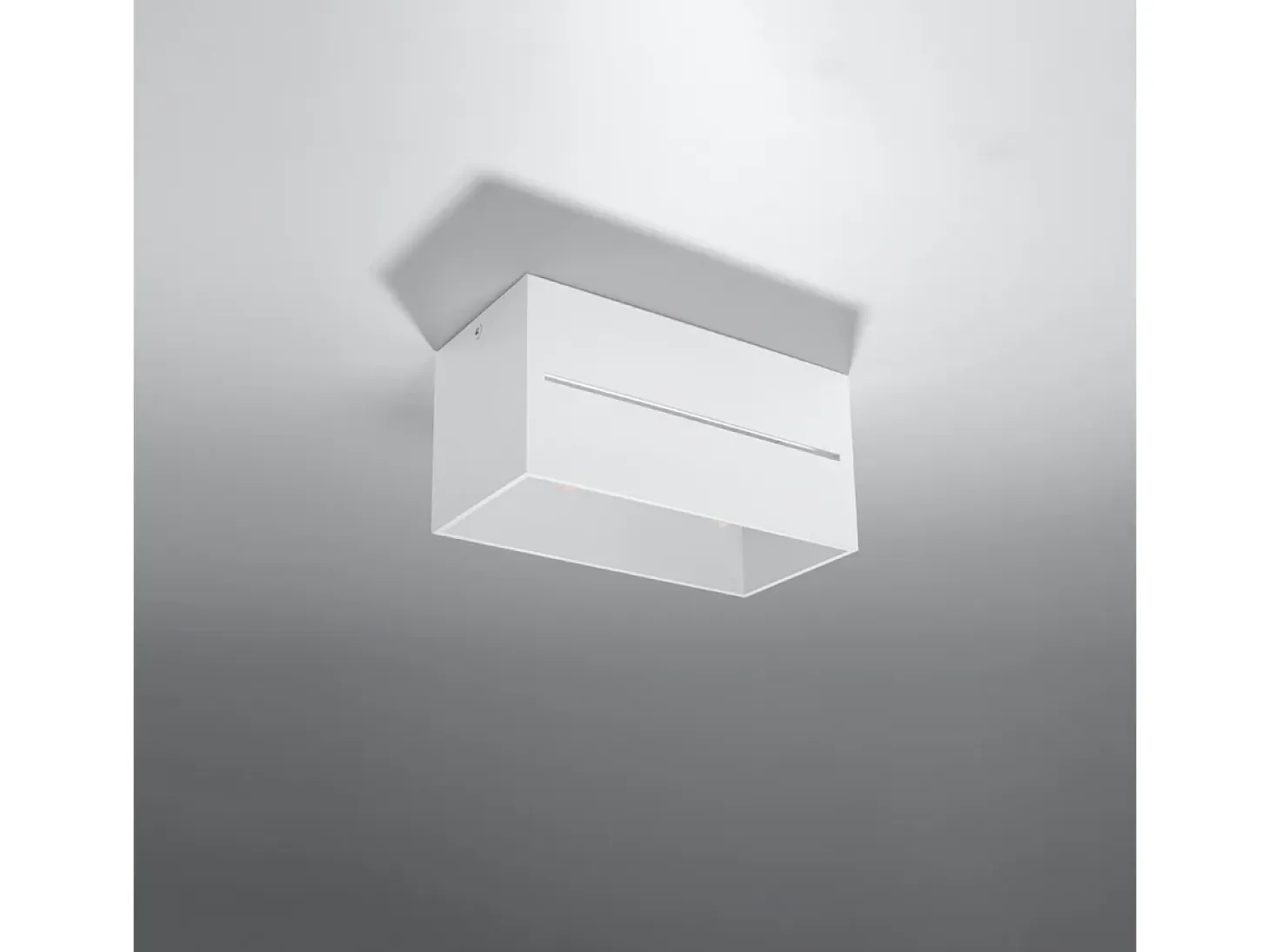 Lámparas De Techo Lobo Moderno De Aluminio - 2 Fuentes Luminosas - L.20 X A.10 Cm - Blanco
