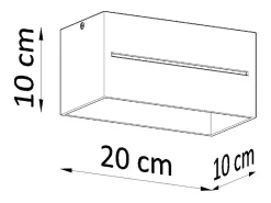 Lámparas De Techo Lobo Moderno De Aluminio - 2 Fuentes Luminosas - L.20 X A.10 Cm - Gris