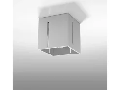 Lámparas de techo Luminara moderno de aluminio - 1 fuentes luminosas 3000K - L.10 x A.10 cm - gris