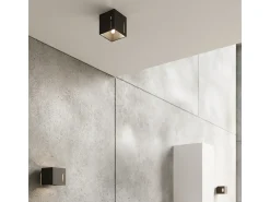 Lámparas de techo Luminara moderno de aluminio - 1 fuentes luminosas 3000K - L.10 x A.10 cm - negro
