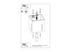 Lámparas de techo Luminara moderno de aluminio - 1 fuentes luminosas 3000K - L.10 x A.10 cm - negro