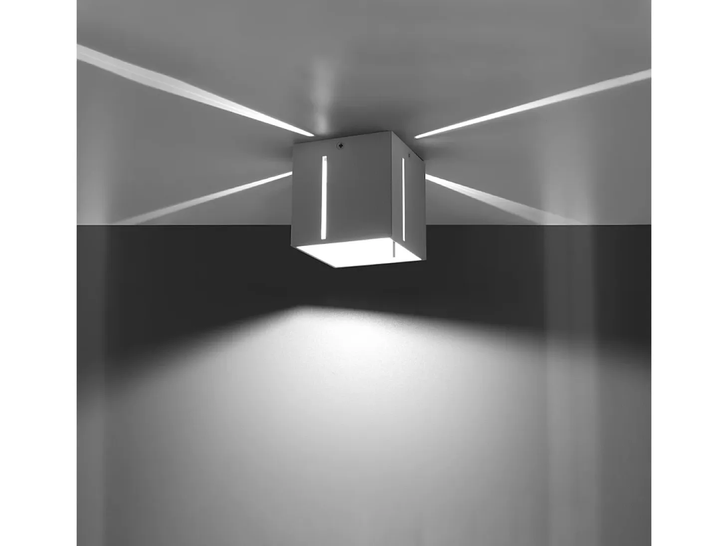 Lámparas de techo Luminara moderno de aluminio - 1 fuentes luminosas 4000K - L.10 x A.10 cm - blanco