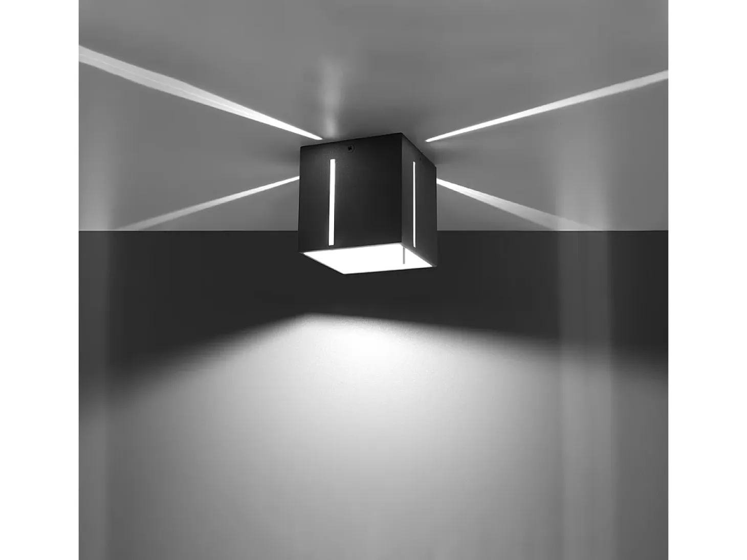 Lámparas de techo Luminara moderno de aluminio - 1 fuentes luminosas 4000K - L.10 x A.10 cm - gris