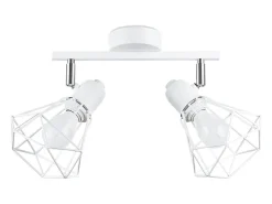 Lámparas de techo Lunova moderno de acero - 2 fuentes luminosas 3000K - L.31 x A.19 cm - blanco