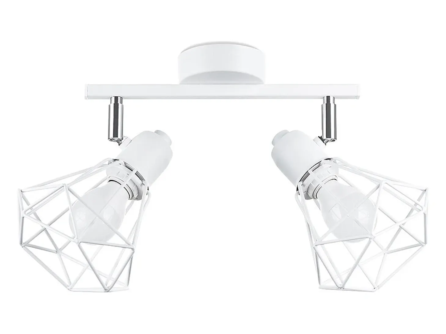 Lámparas de techo Lunova moderno de acero - 2 fuentes luminosas 3000K - L.31 x A.19 cm - blanco