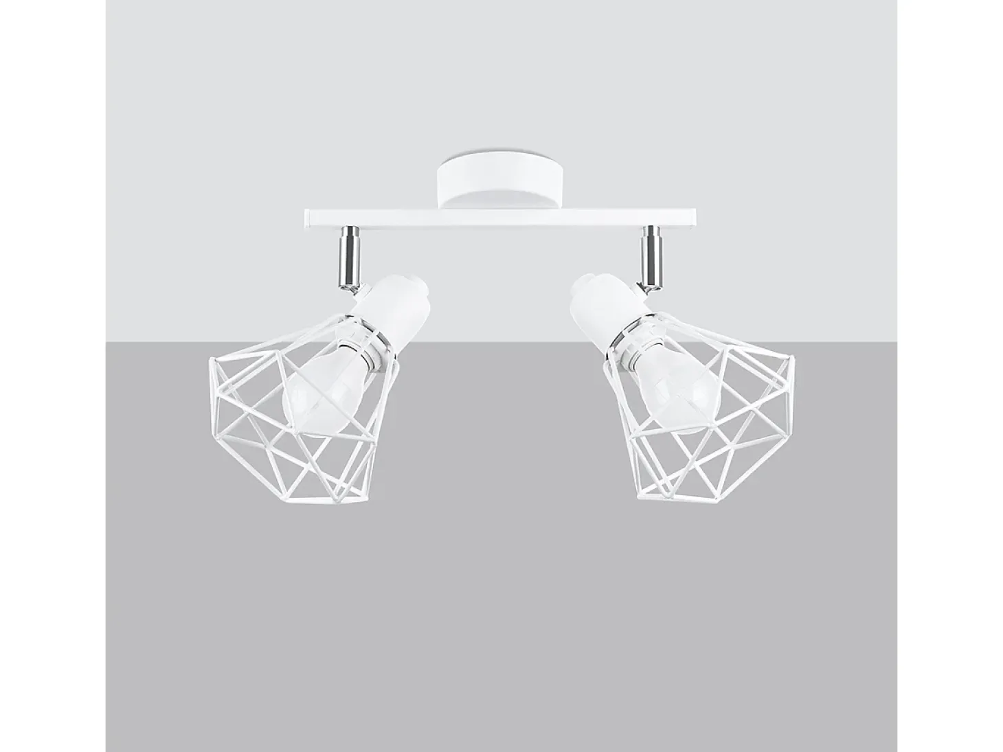 Lámparas de techo Lunova moderno de acero - 2 fuentes luminosas 3000K - L.31 x A.19 cm - blanco