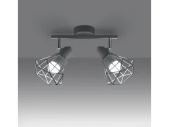 Lámparas de techo Lunova moderno de acero - 2 fuentes luminosas 4000K - L.31 x A.19 cm - blanco