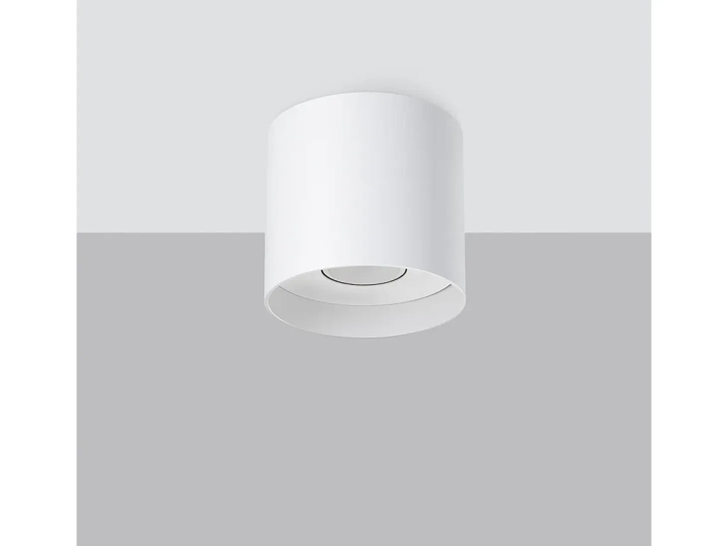 Lámparas De Techo Mika Minimalista De Aluminio - 1 Fuentes Luminosas - L.12 X A.11 Cm - Blanco