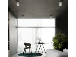 Lámparas De Techo Mika Minimalista De Aluminio - 1 Fuentes Luminosas - L.12 X A.11 Cm - Blanco