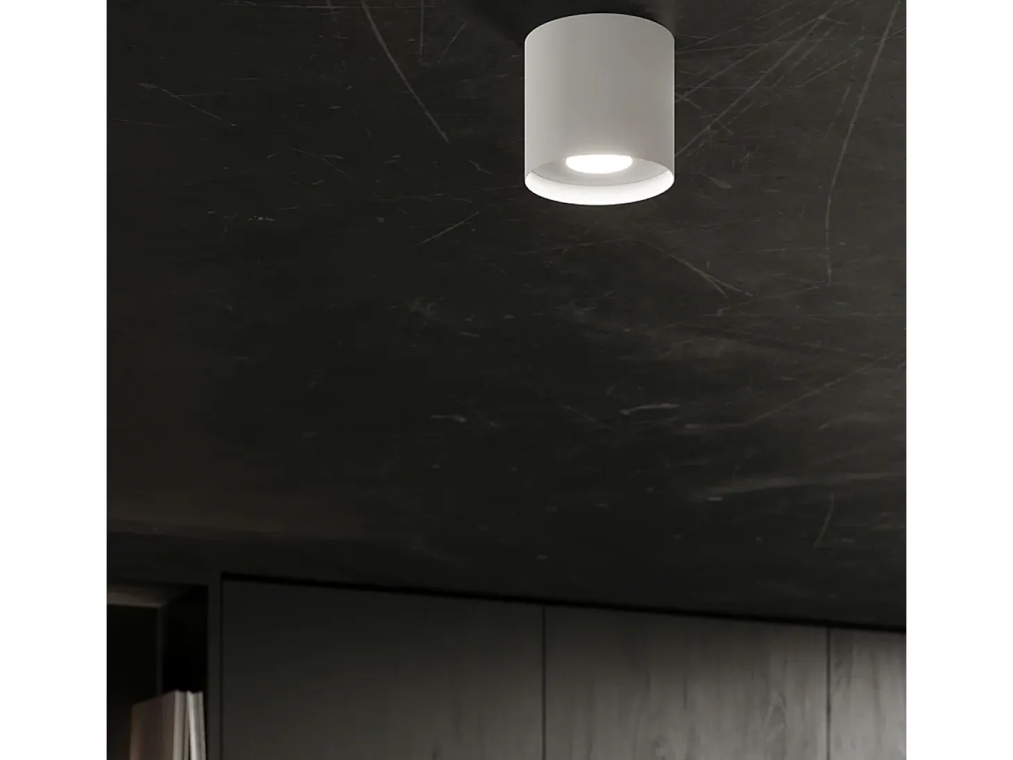 Lámparas De Techo Mika Minimalista De Aluminio - 1 Fuentes Luminosas - L.12 X A.11 Cm - Blanco