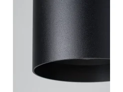 Lámparas De Techo Mika Minimalista De Aluminio - 1 Fuentes Luminosas - L.12 X A.11 Cm - Negro