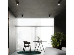 Lámparas De Techo Mika Minimalista De Aluminio - 1 Fuentes Luminosas - L.12 X A.11 Cm - Negro