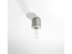 Lámparas de techo Nalvado industrial de concreto - 1 fuentes luminosas 3000K - L.10 x A.10 cm - gris