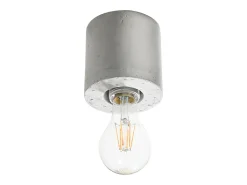 Lámparas de techo Nalvado industrial de concreto - 1 fuentes luminosas 3000K - L.10 x A.10 cm - gris
