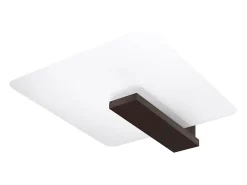 Lámparas de techo Nappo escandinavo de madera/vidrio - 2 fuentes luminosas 4000K - L.40 x A.47,5 cm - wengué