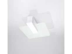 Lámparas de techo Nappo escandinavo de madera/vidrio - 2 fuentes luminosas 3000K - L.40 x A.47,5 cm - blanco