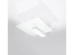 Lámparas de techo Nappo escandinavo de madera/vidrio - 2 fuentes luminosas 3000K - L.40 x A.47,5 cm - blanco