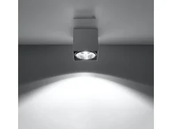 Lámparas de techo Nexiflex moderno de aluminio - 1 fuentes luminosas 4000K - L.12 x A.11 cm - gris