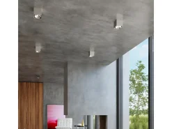 Lámparas de techo Nexiflex moderno de aluminio - 1 fuentes luminosas 3000K - L.12 x A.11 cm - gris