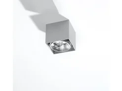 Lámparas de techo Nexiflex moderno de aluminio - 1 fuentes luminosas 3000K - L.12 x A.11 cm - gris