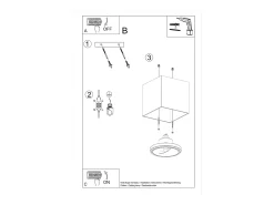 Lámparas de techo Nexiflex moderno de aluminio - 1 fuentes luminosas 4000K - L.12 x A.11 cm - blanco